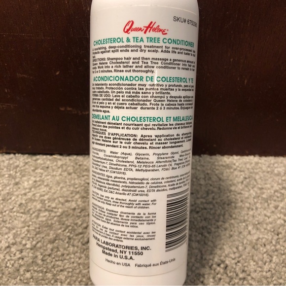 Queen Helene Cholesterol & Tea Tree Conditioner, Conditions Damaged Hair, 12oz - Picture 3 of 6